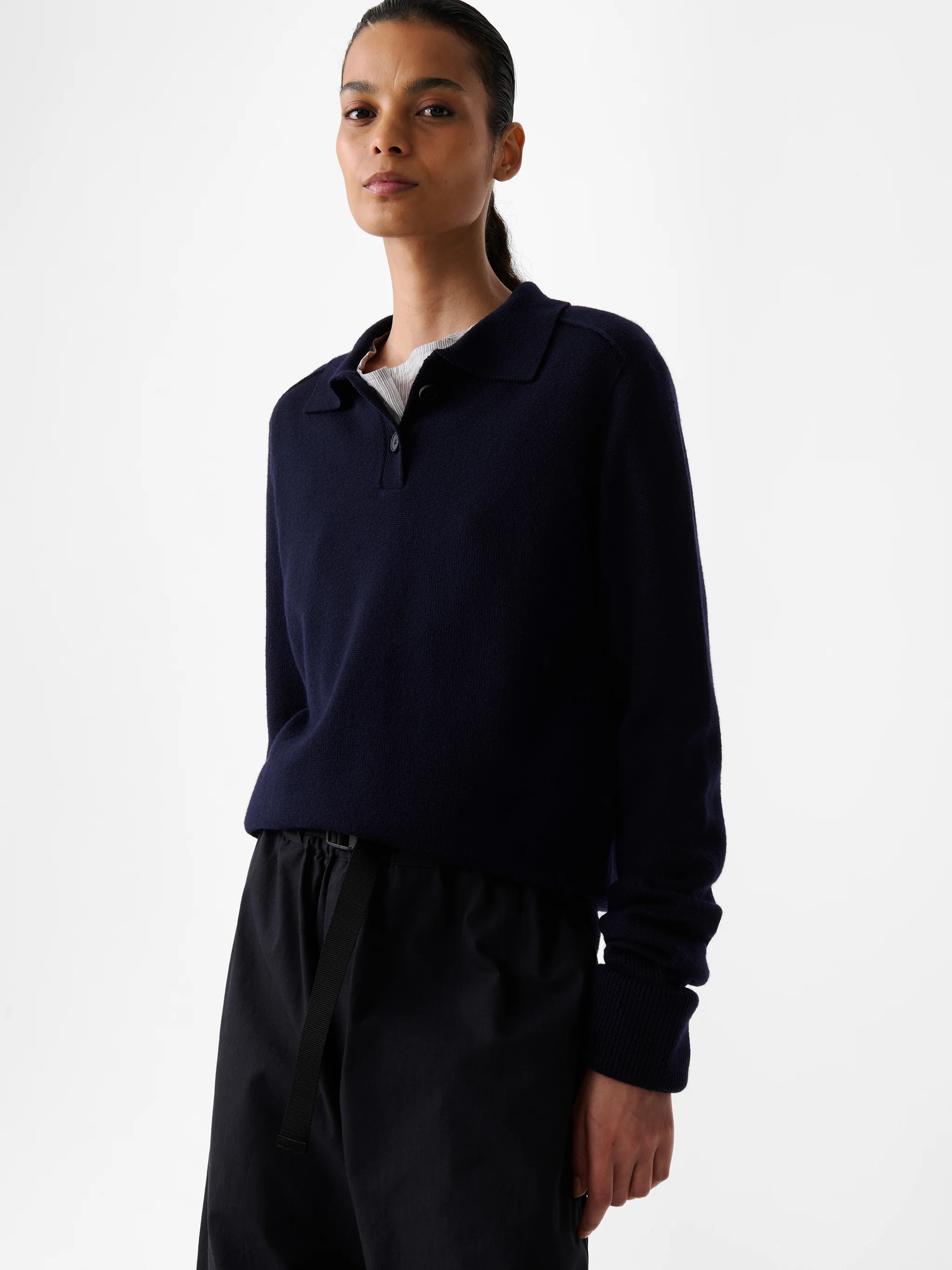 Sark Knit Polo in Navy - Image 9