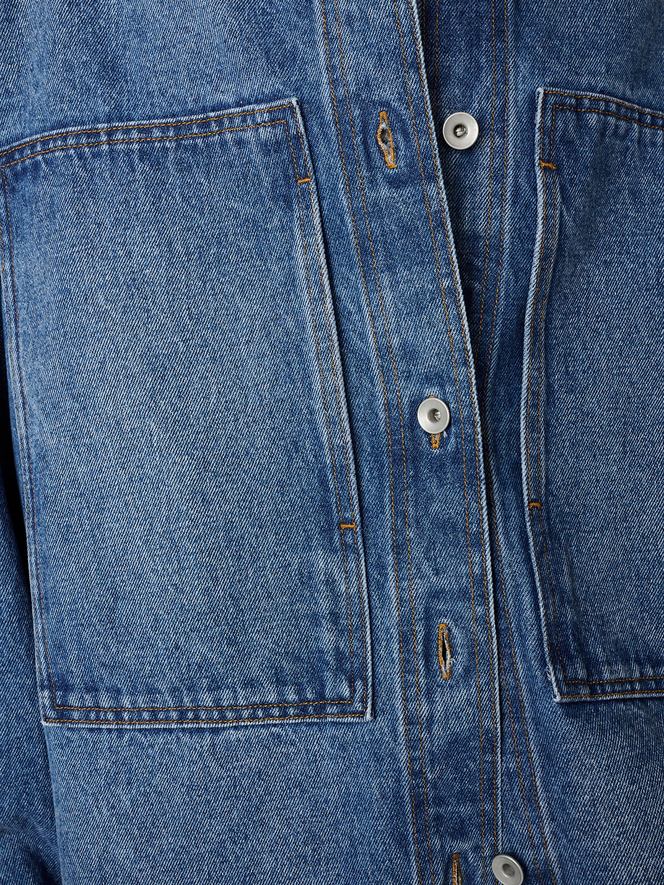 Saxon Denim Shirt in Worn Wash Indigo - Image 5