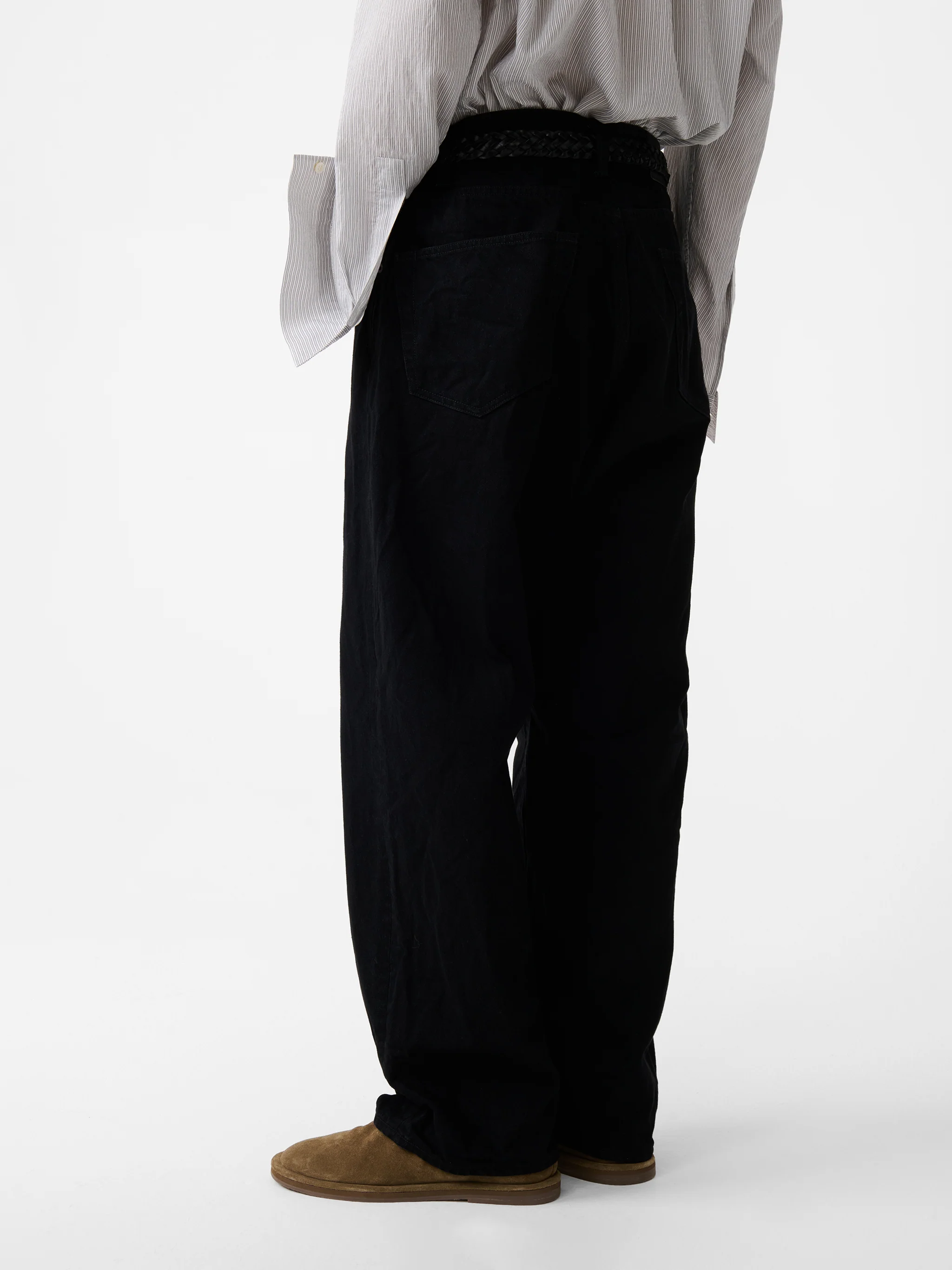 Seb Crinkle Straight Leg Denim Pant in Black - Image 11