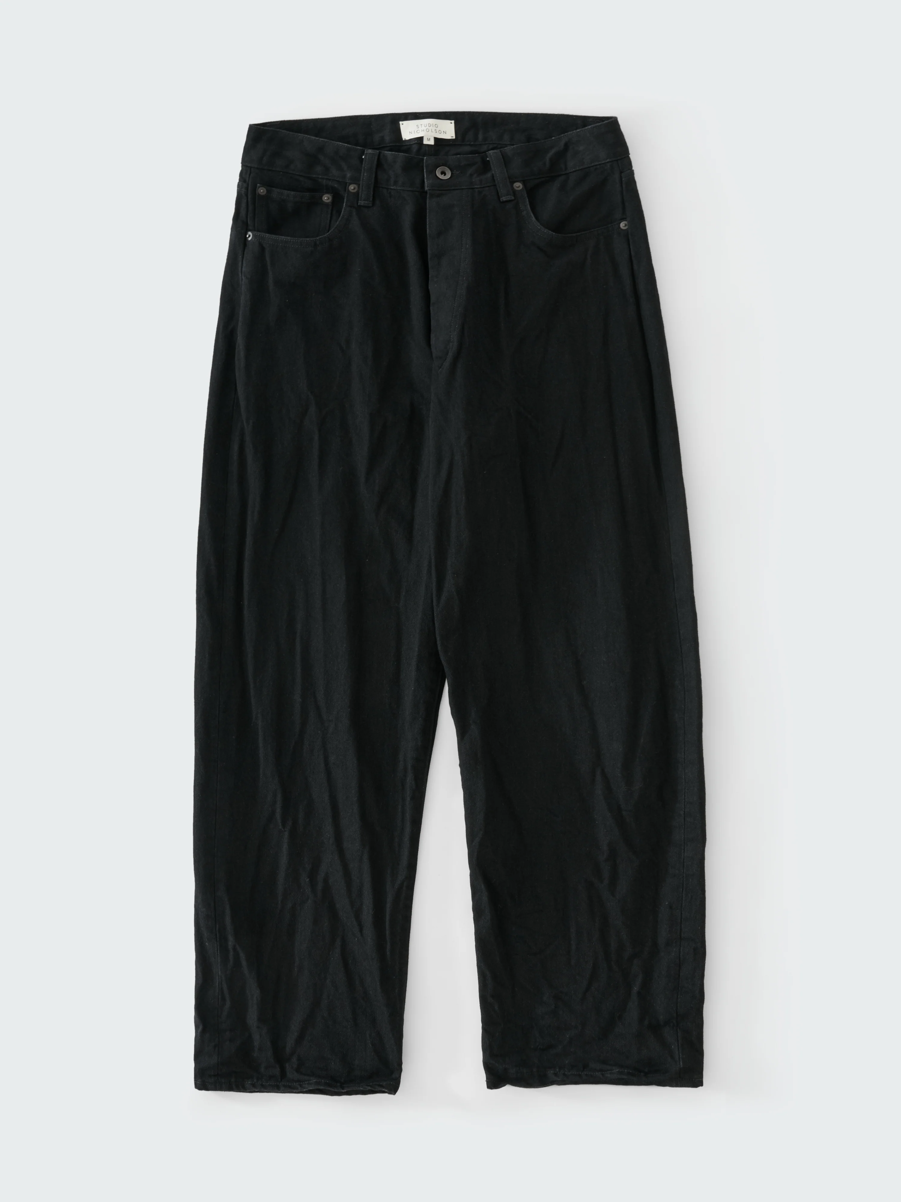 Seb Crinkle Straight Leg Denim Pant in Black - Image 13