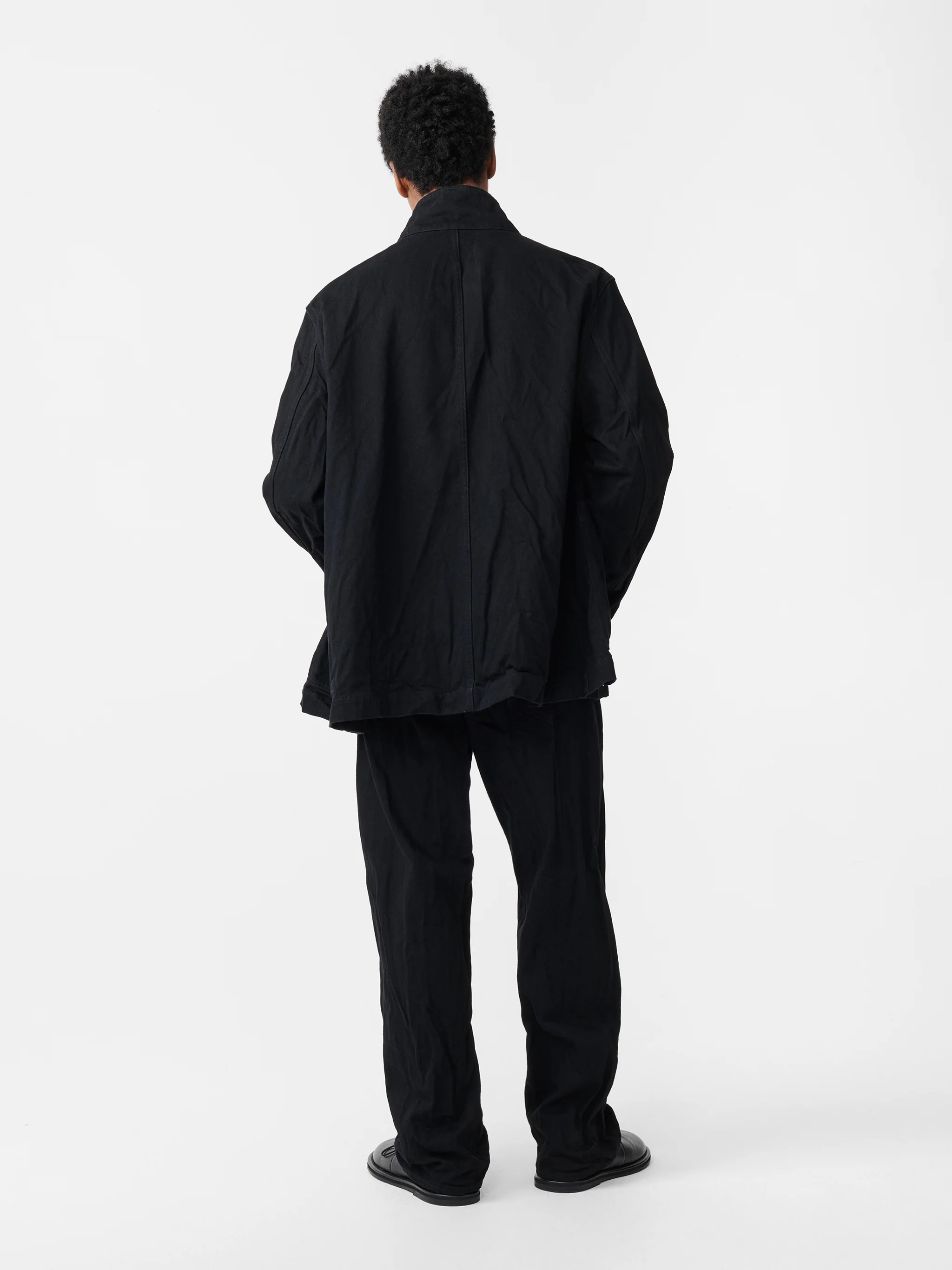 Seb Crinkle Straight Leg Denim Pant in Black - Image 3