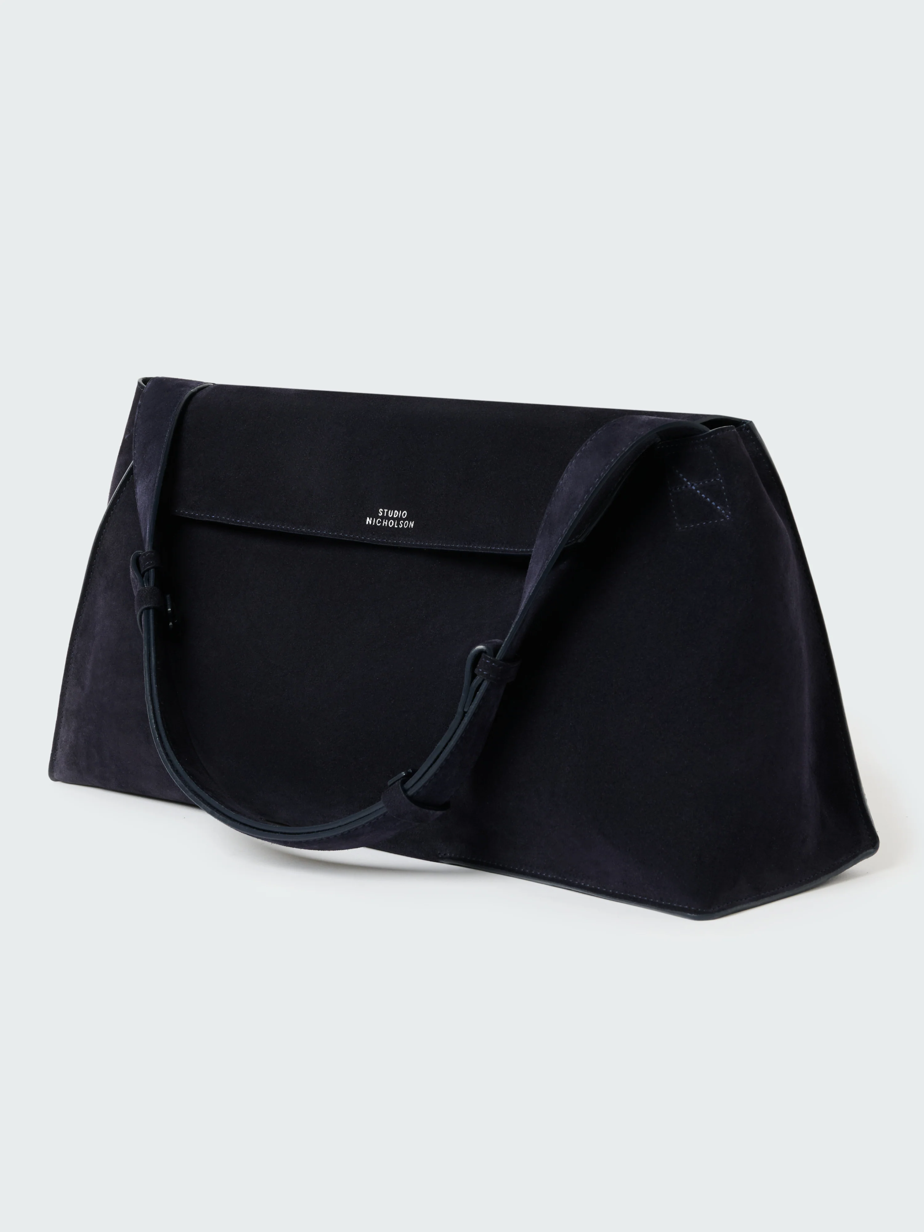 Shiboru Suede Bag in Darkest Navy - Image 3