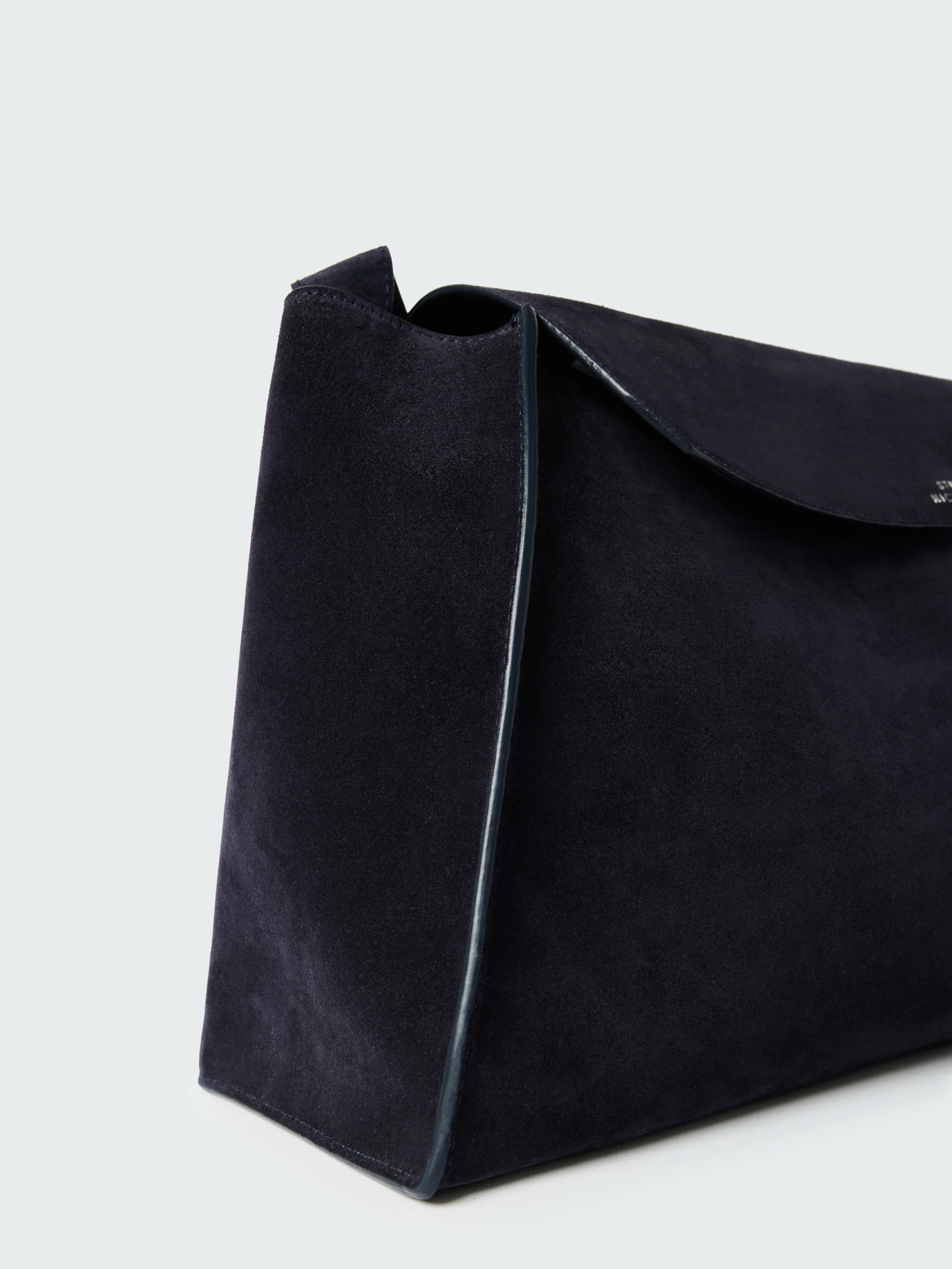 Shiboru Suede Bag in Darkest Navy - Image 6