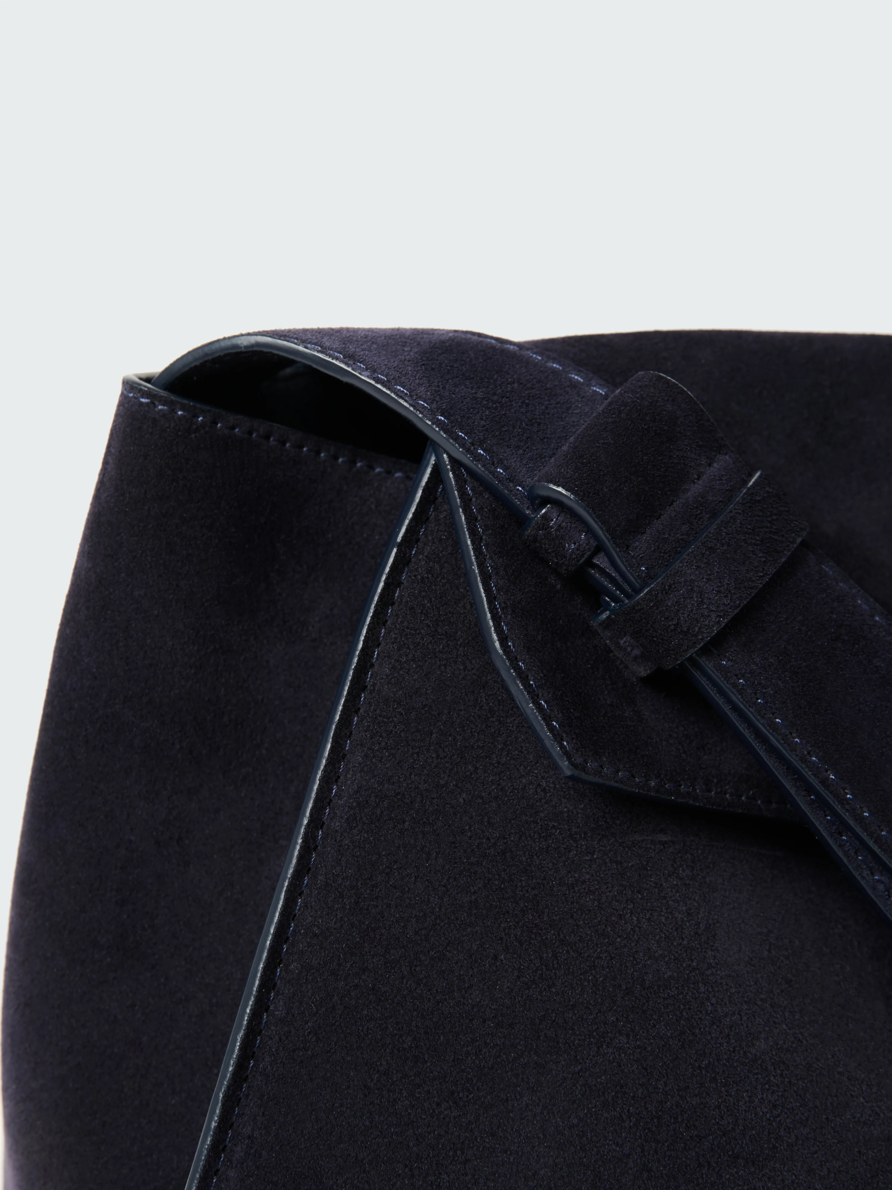 Shiboru Suede Bag in Darkest Navy - Image 8