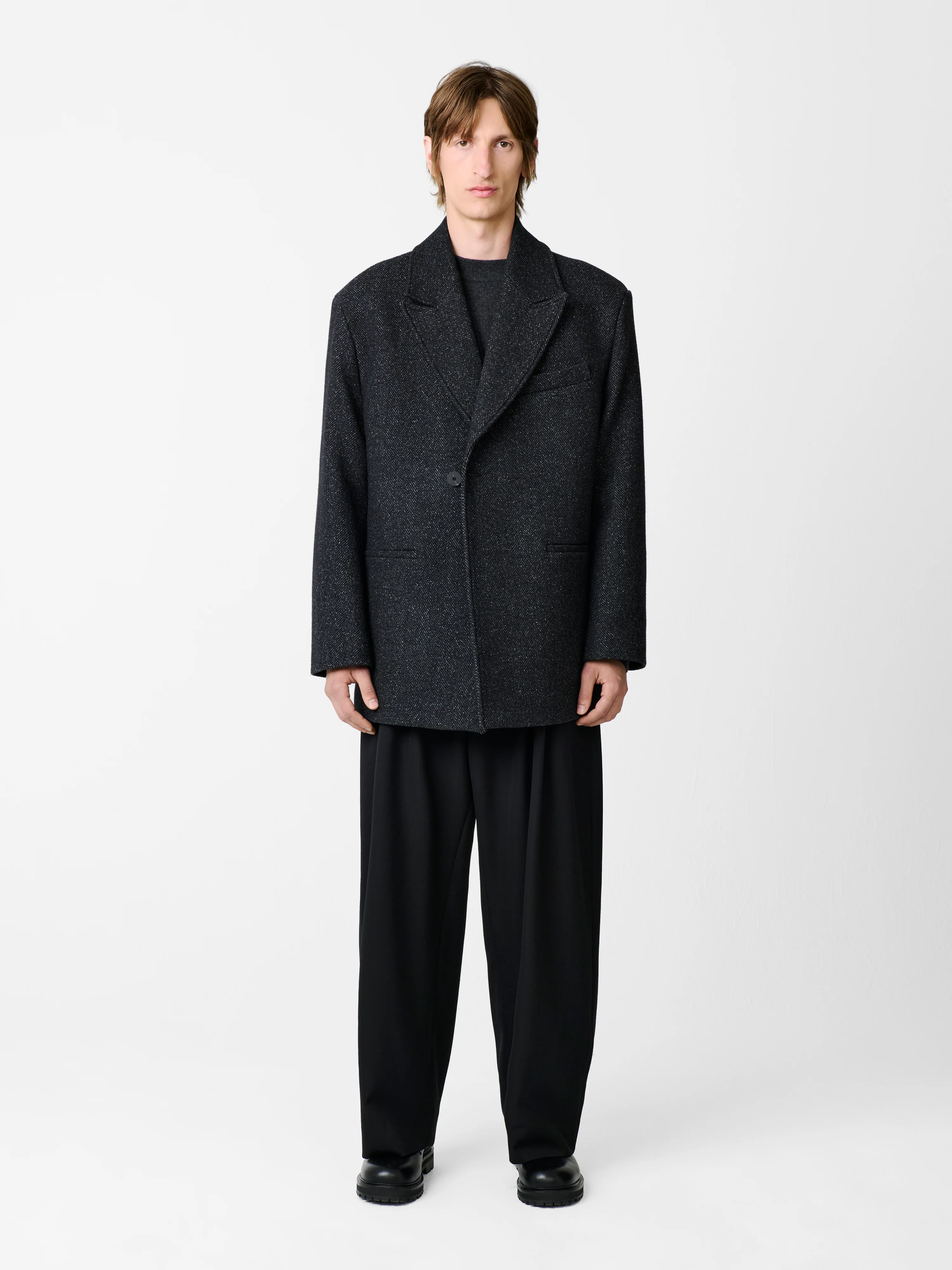 Slip Coat in Tweed Multi - Image 2