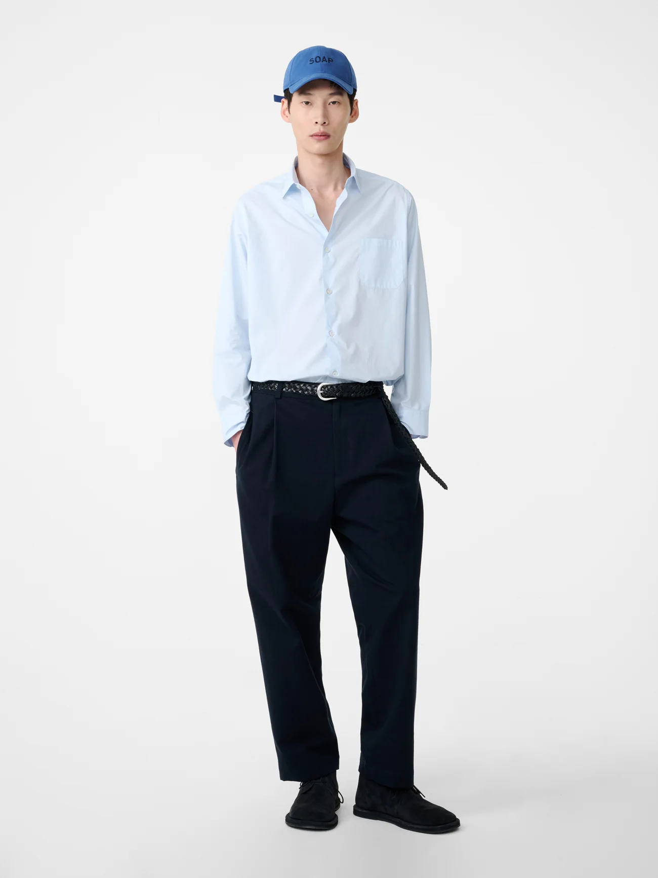 SN x PERFUMER H Cologne Pleated Pant in Dark Navy