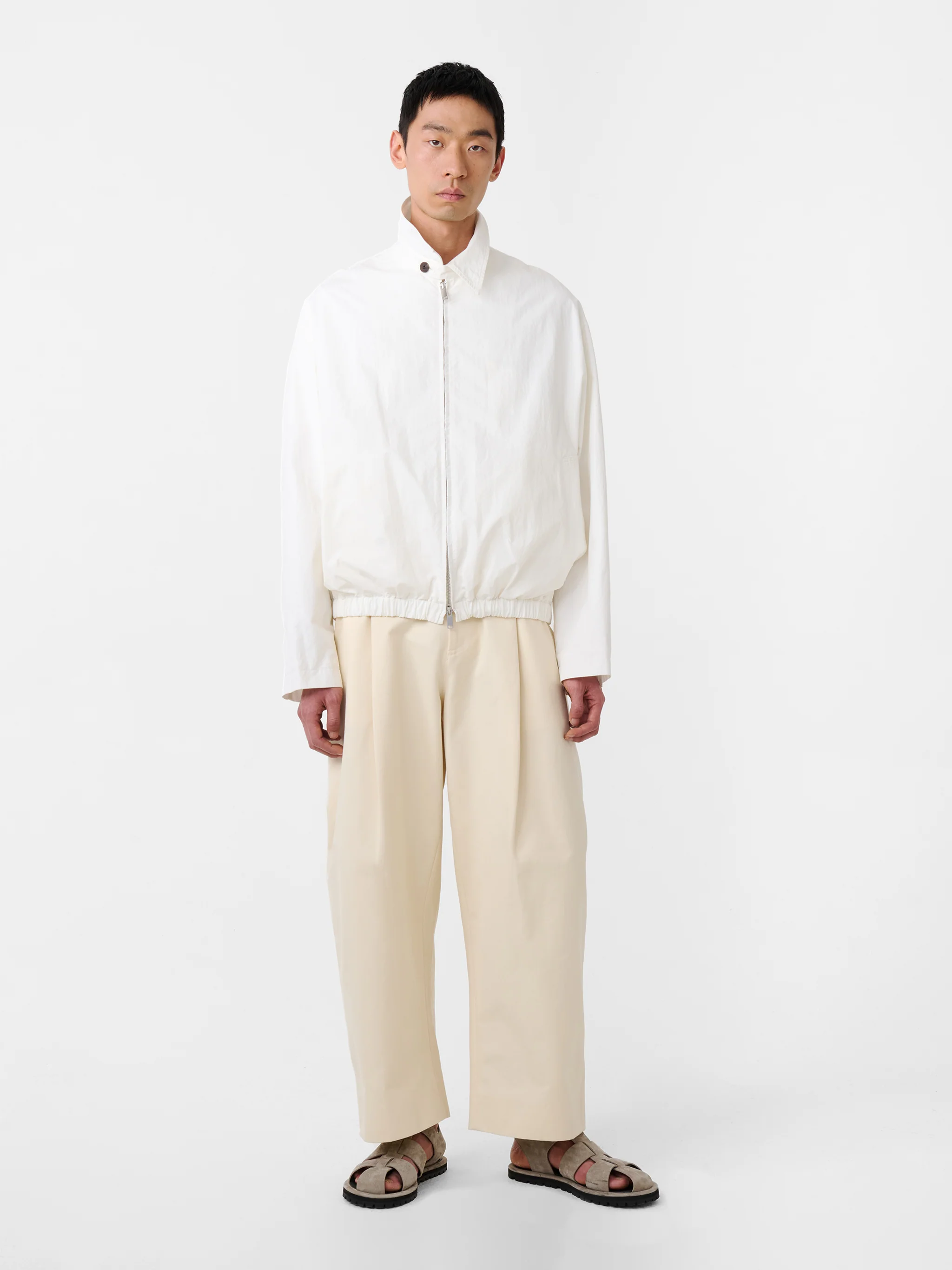 Sorte Pleated Pant in Cream - Image 2