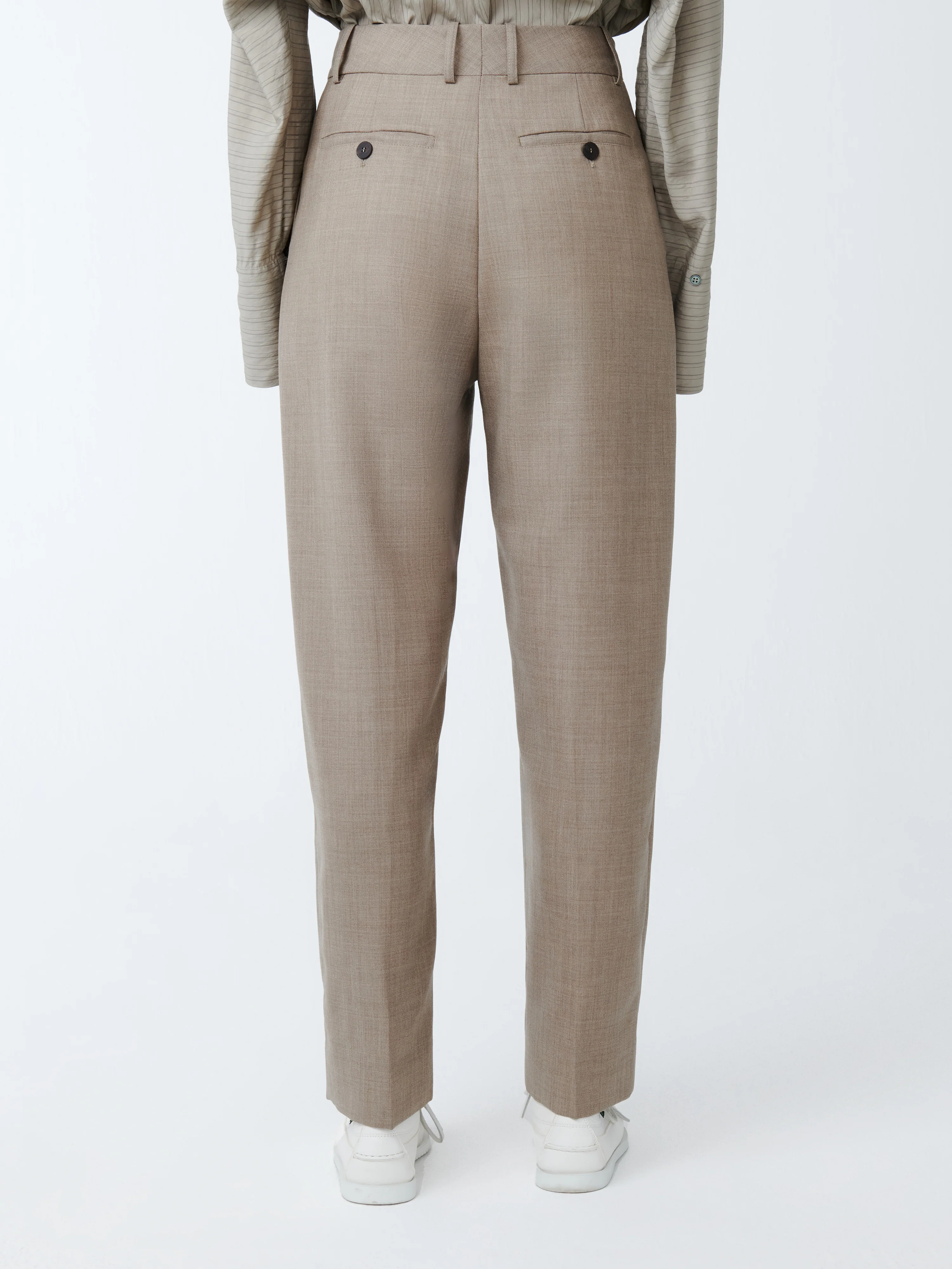 Sperro Tropical Wool Pant in Straw Melange - Image 6