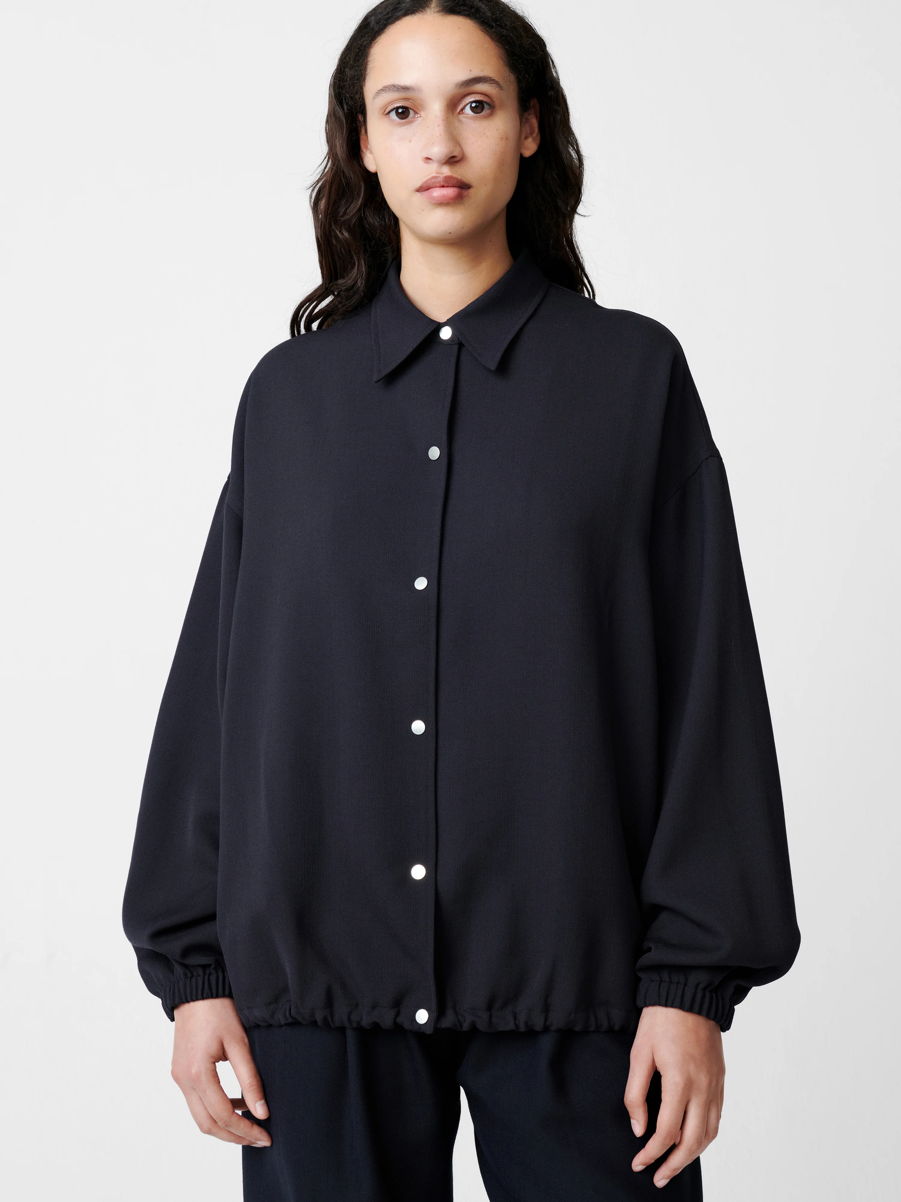 Sprung Jacket in Darkest Navy - Image 5