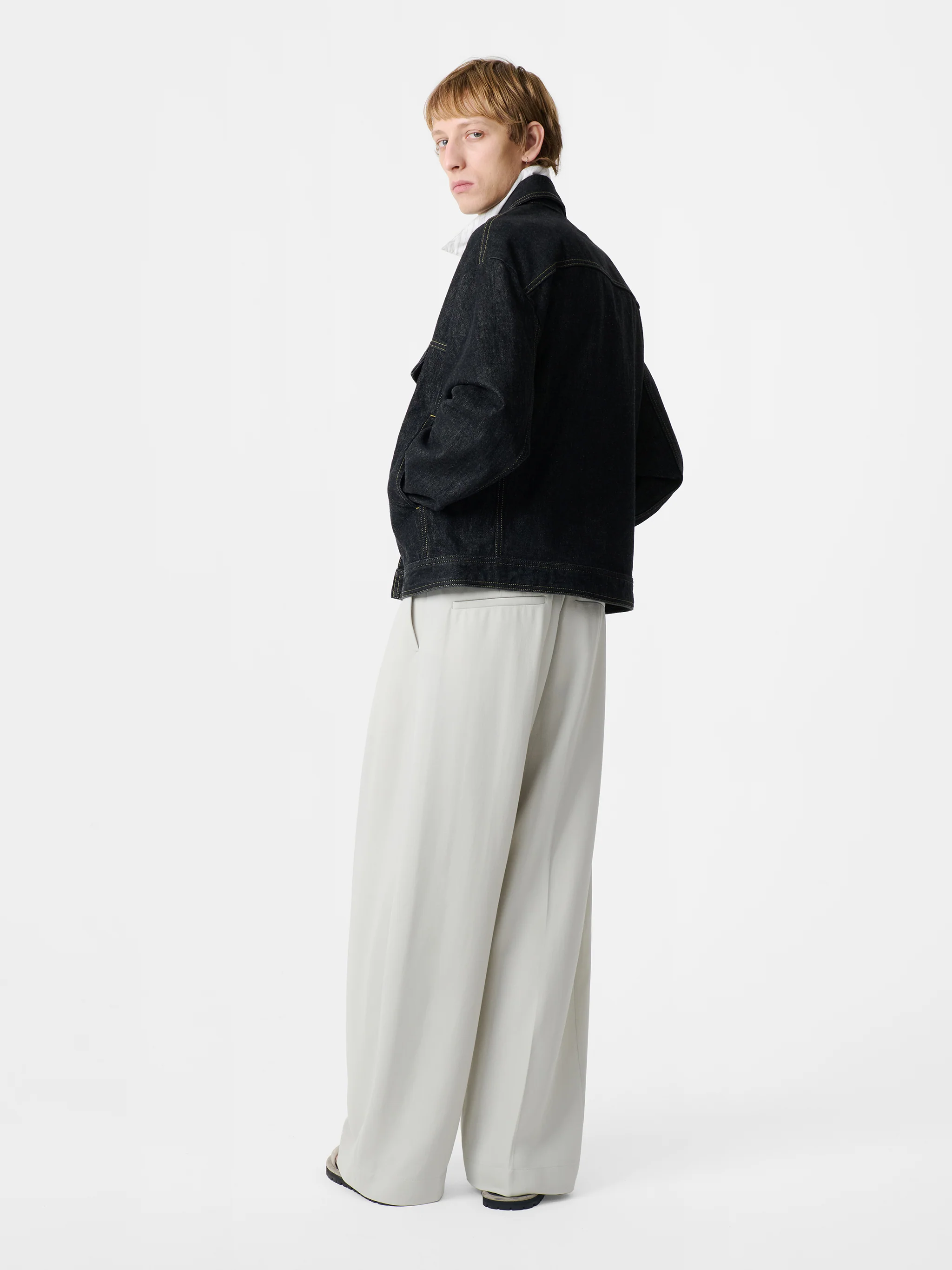 Stein Italian Denim Jacket in Black - Image 5