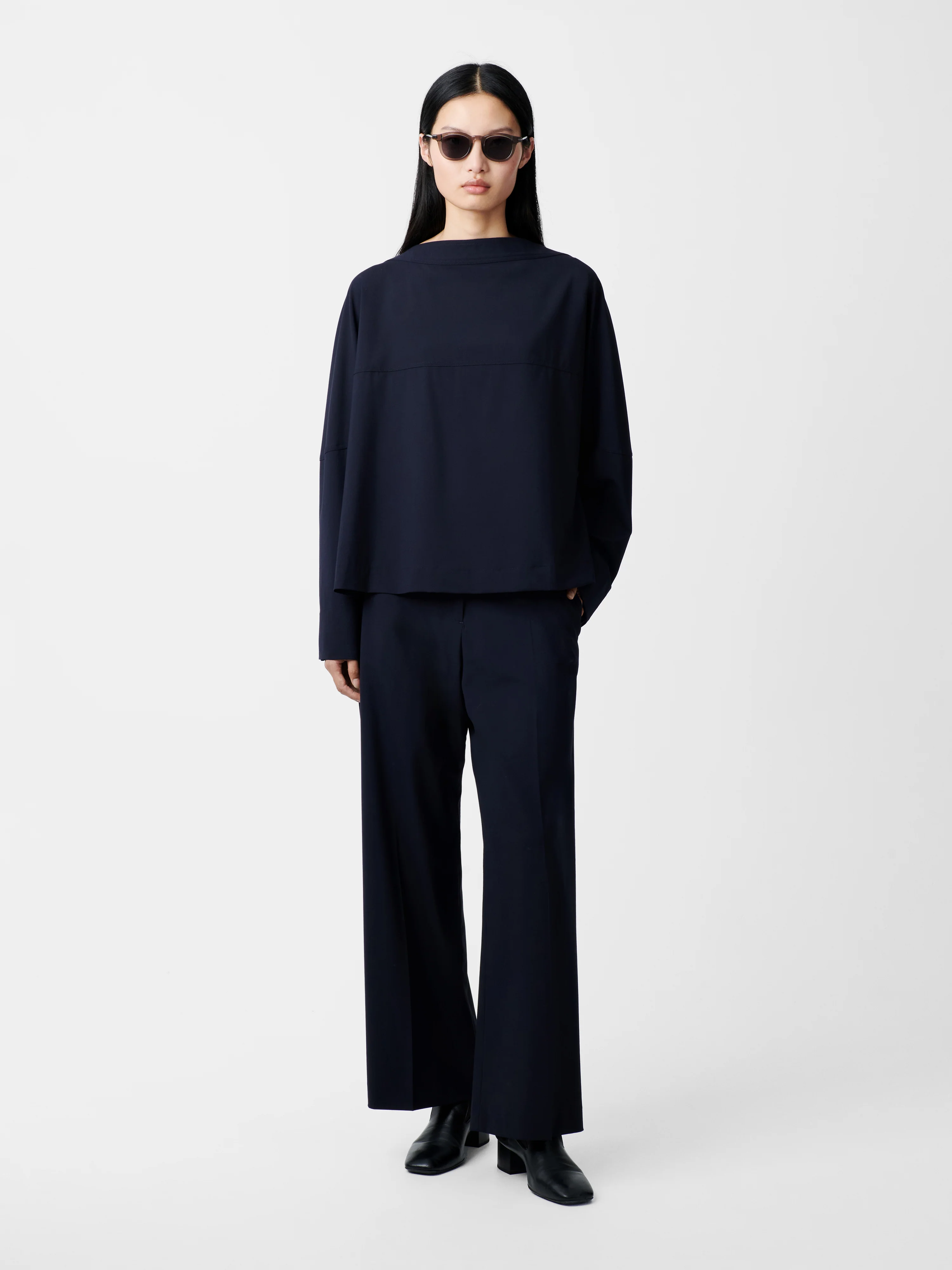 Velho Top in Darkest Navy - Image 2