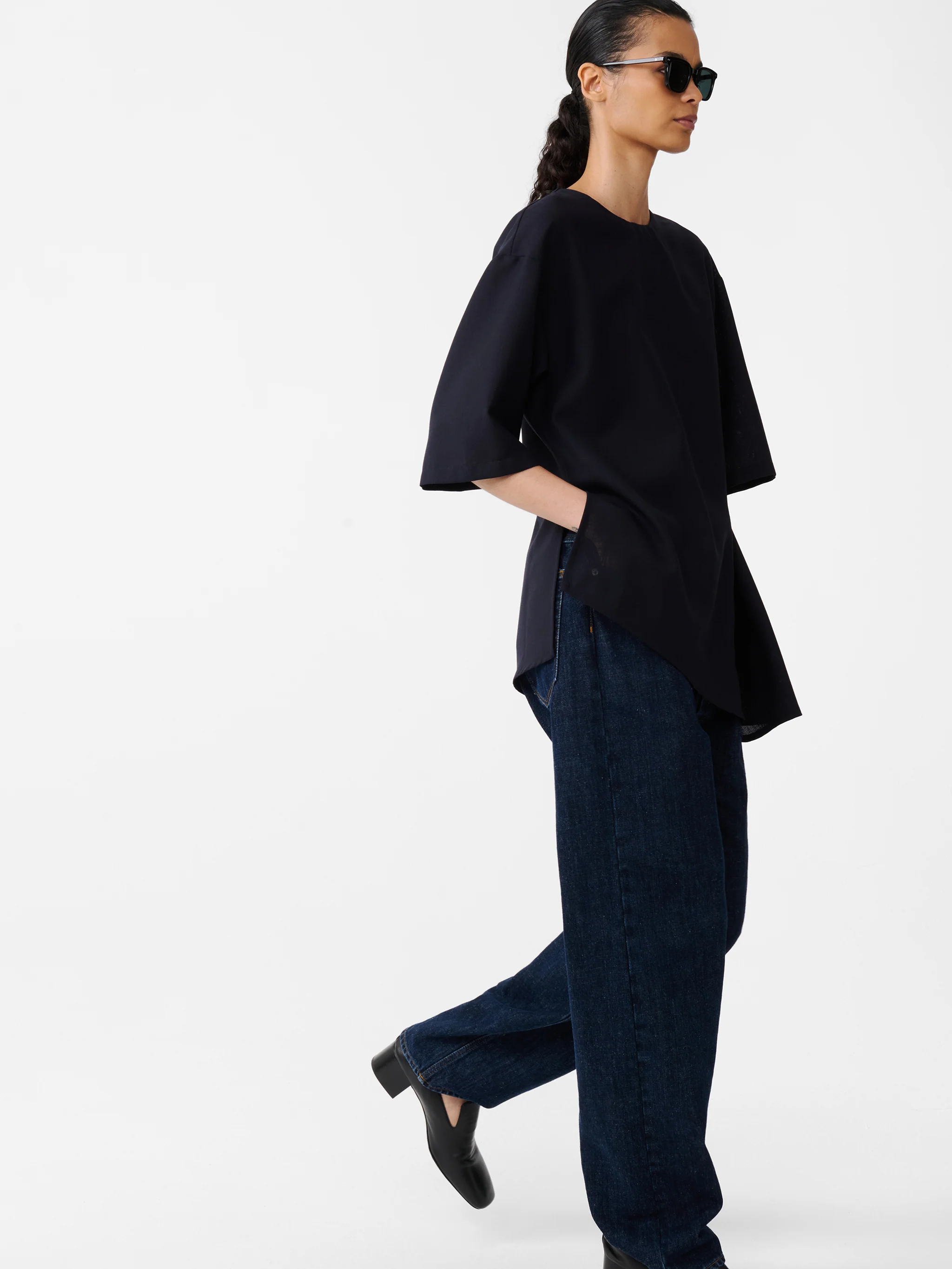 Vichy Top in Darkest Navy - Image 5