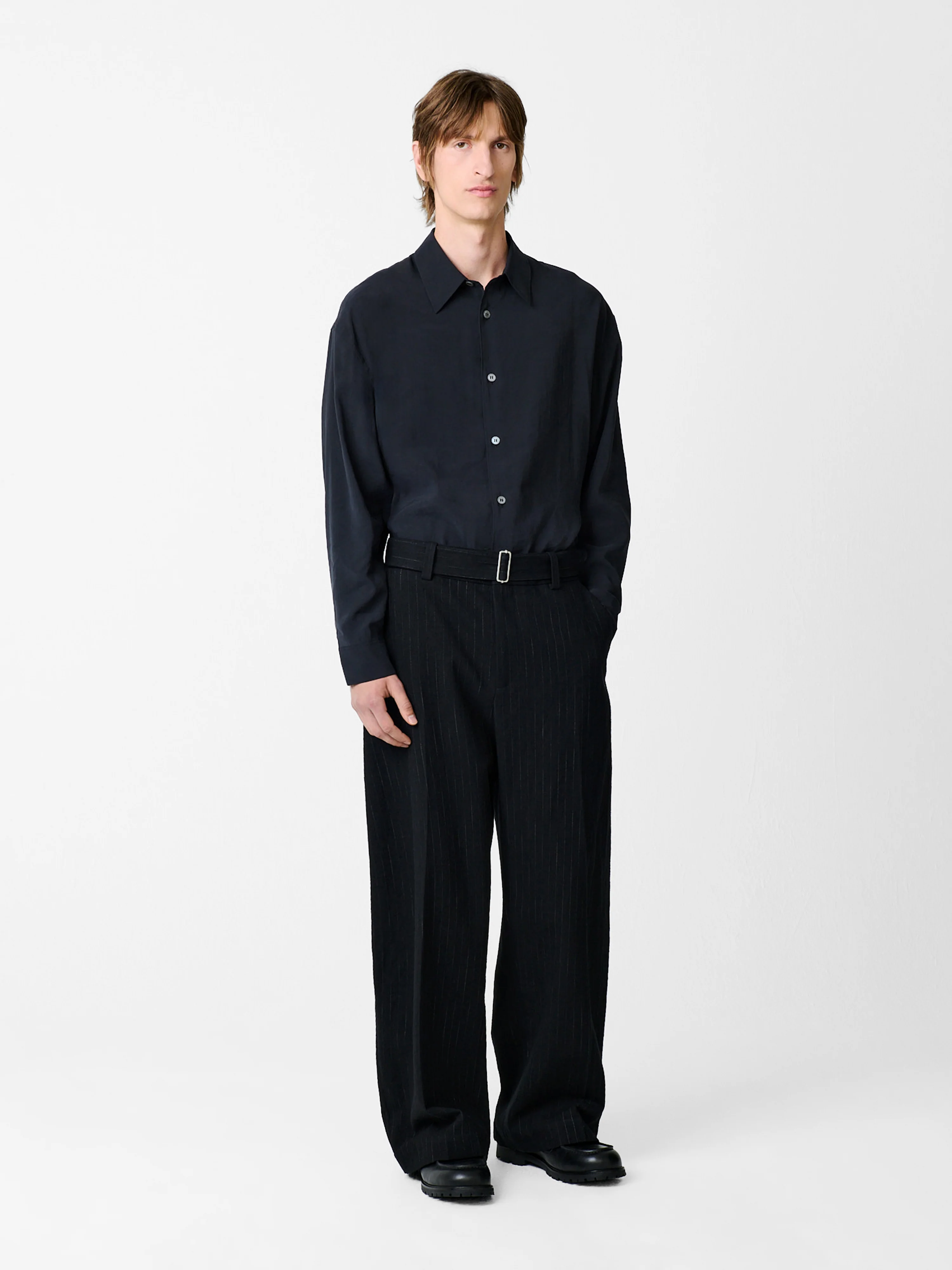 Vital Belted Pant in Black Stripe - Image 4