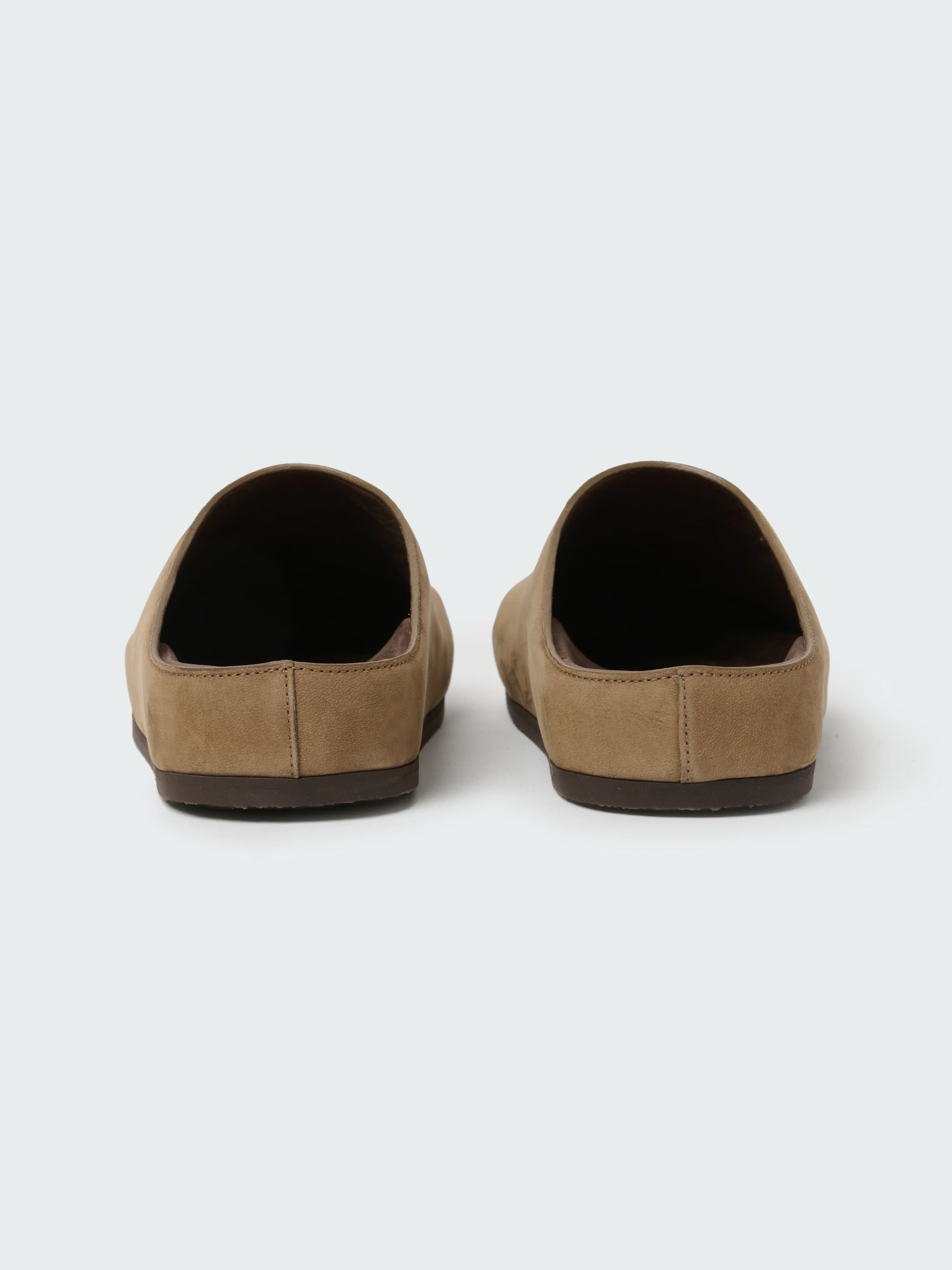 Women's Wearing Nabuk Clog in Taupe - Image 4