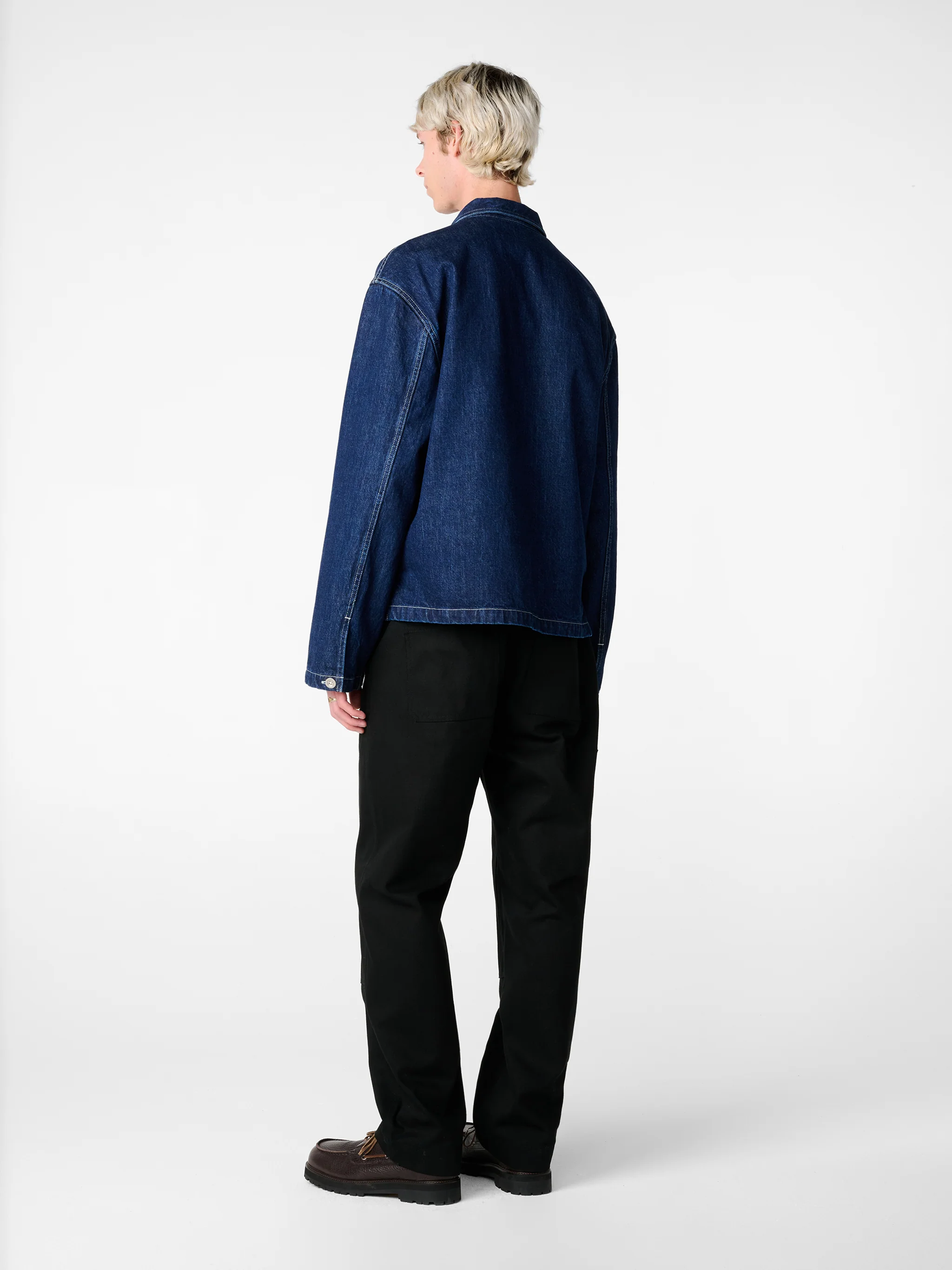 York Polo Denim Shirt in Indigo Wash - Image 4